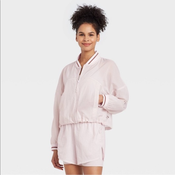 JoyLab Jackets & Blazers - Joy Lab Lilac Cropped Boxy Bomber Jacket